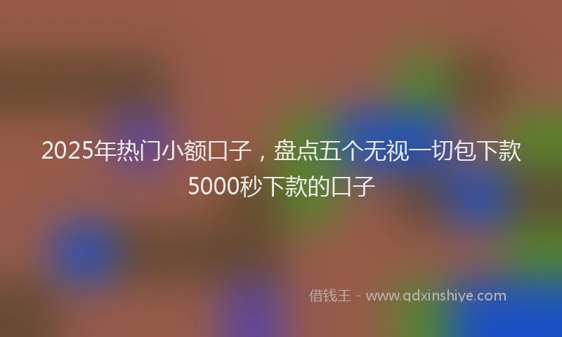 2025年热门小额口子，盘点五个无视一切包下款5000秒下款的口子