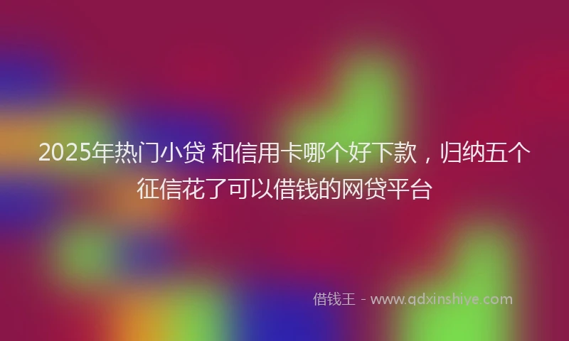 2025年热门小贷 和信用卡哪个好下款，归纳五个征信花了可以借钱的网贷平台