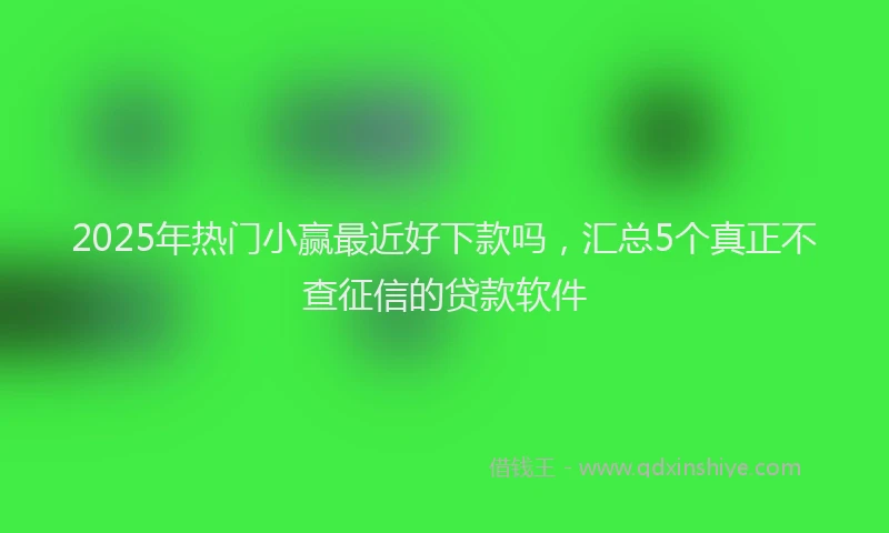 2025年热门小赢最近好下款吗，汇总5个真正不查征信的贷款软件