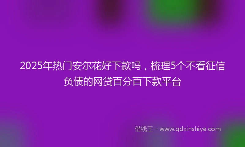 2025年热门安尔花好下款吗，梳理5个不看征信负债的网贷百分百下款平台