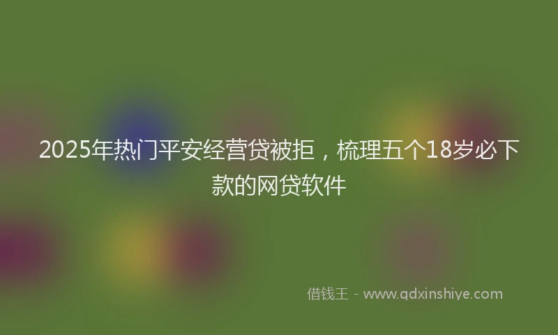 2025年热门平安经营贷被拒，梳理五个18岁必下款的网贷软件