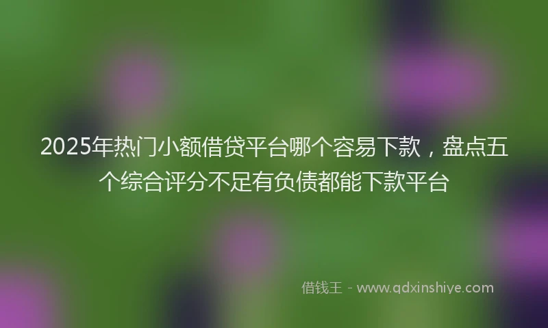 2025年热门小额借贷平台哪个容易下款，盘点五个综合评分不足有负债都能下款平台