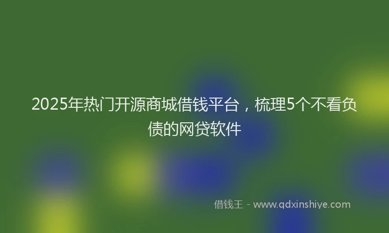 2025年热门开源商城借钱平台，梳理5个不看负债的网贷软件