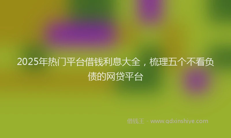2025年热门平台借钱利息大全，梳理五个不看负债的网贷平台