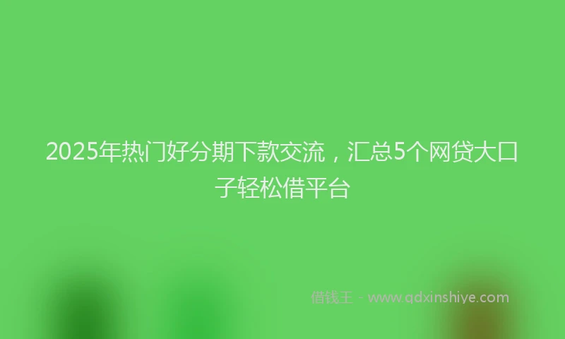 2025年热门好分期下款交流，汇总5个网贷大口子轻松借平台