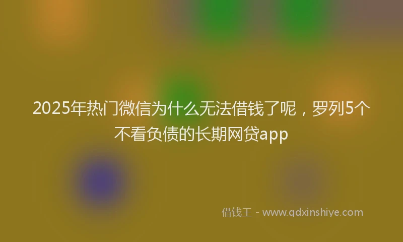 2025年热门微信为什么无法借钱了呢，罗列5个不看负债的长期网贷app