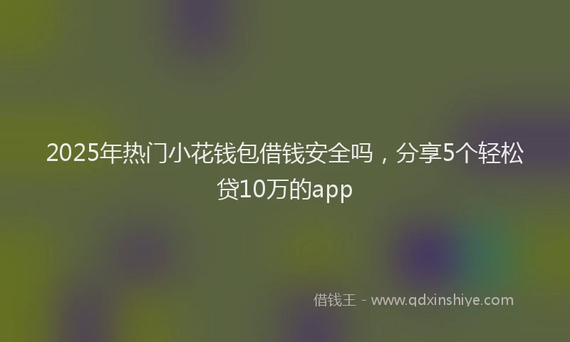 2025年热门小花钱包借钱安全吗，分享5个轻松贷10万的app