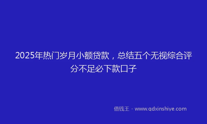 2025年热门岁月小额贷款，总结五个无视综合评分不足必下款口子
