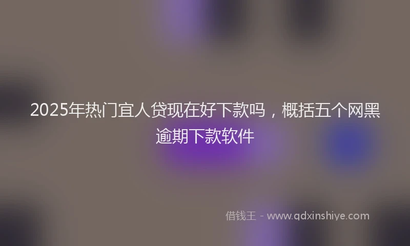 2025年热门宜人贷现在好下款吗，概括五个网黑逾期下款软件