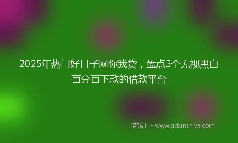 2025年热门好口子网你我贷，盘点5个无视黑白百分百下款的借款平台