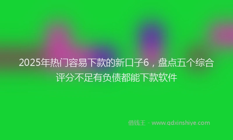 2025年热门容易下款的新口子6，盘点五个综合评分不足有负债都能下款软件