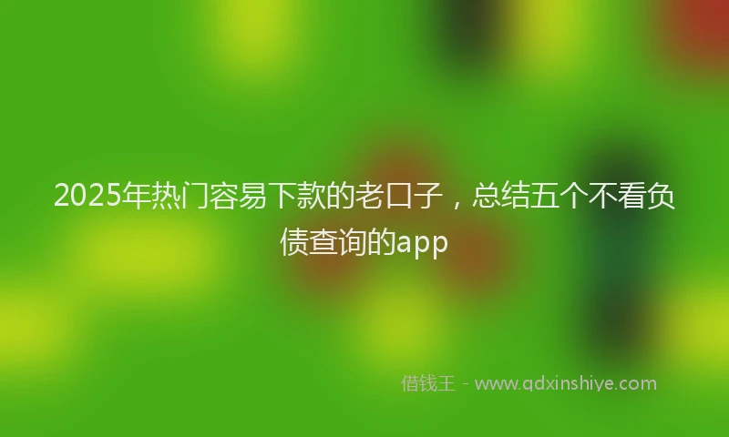 2025年热门容易下款的老口子，总结五个不看负债查询的app