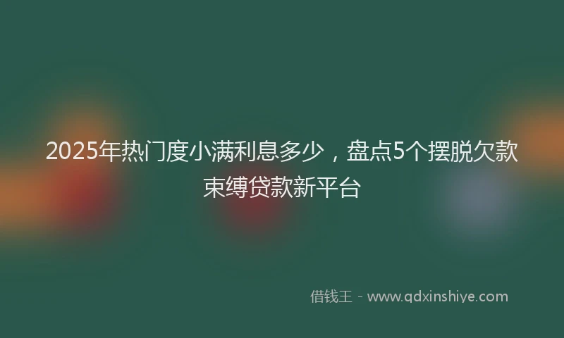 2025年热门度小满利息多少，盘点5个摆脱欠款束缚贷款新平台