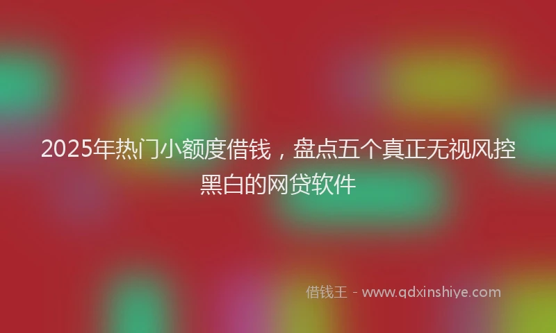 2025年热门小额度借钱，盘点五个真正无视风控黑白的网贷软件