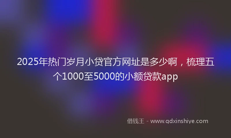 2025年热门岁月小贷官方网址是多少啊，梳理五个1000至5000的小额贷款app
