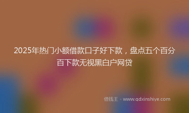 2025年热门小额借款口子好下款，盘点五个百分百下款无视黑白户网贷