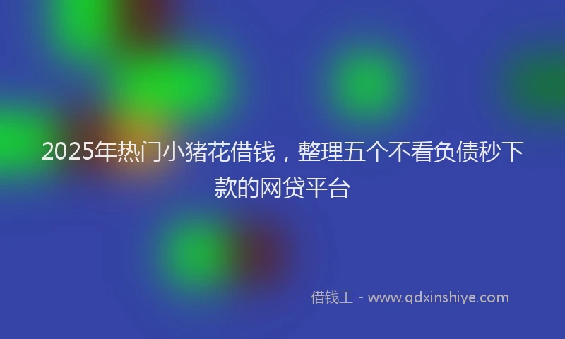 2025年热门小猪花借钱，整理五个不看负债秒下款的网贷平台