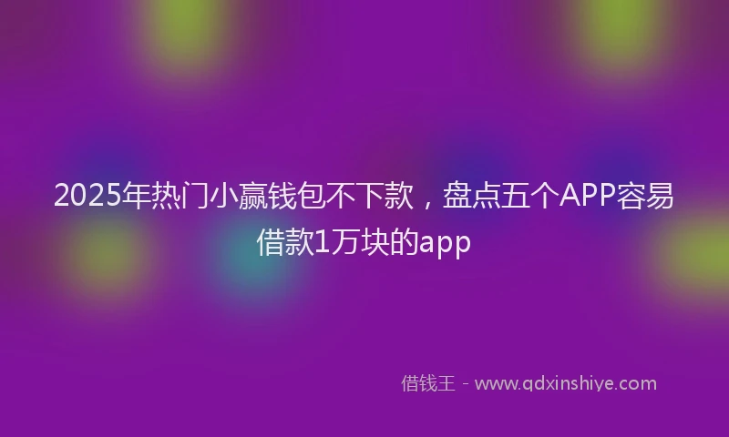 2025年热门小赢钱包不下款，盘点五个APP容易借款1万块的app