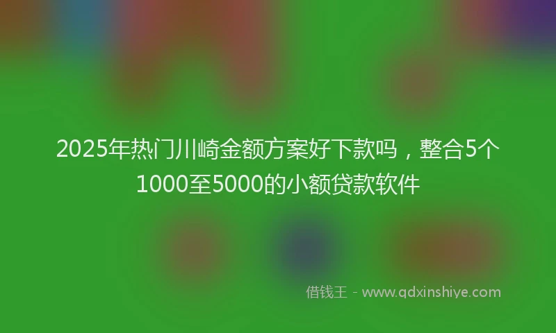 2025年热门川崎金额方案好下款吗，整合5个1000至5000的小额贷款软件
