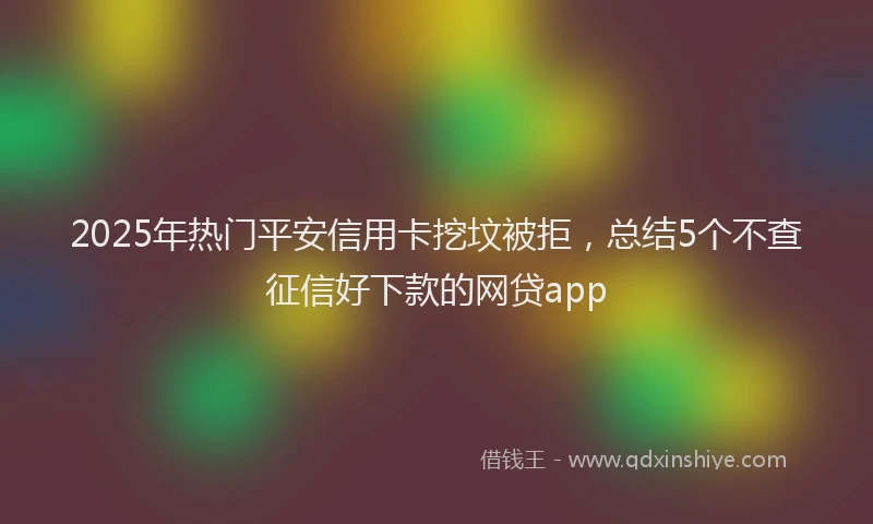 2025年热门平安信用卡挖坟被拒，总结5个不查征信好下款的网贷app