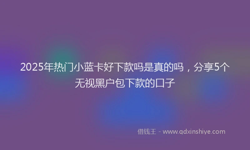 2025年热门小蓝卡好下款吗是真的吗，分享5个无视黑户包下款的口子