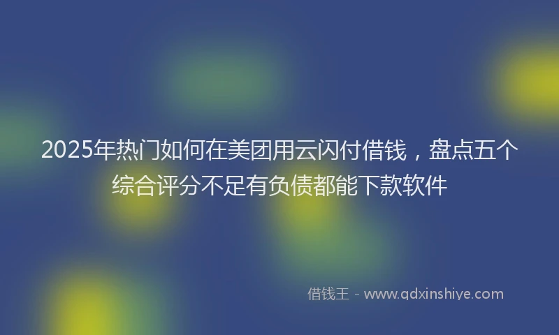 2025年热门如何在美团用云闪付借钱，盘点五个综合评分不足有负债都能下款软件