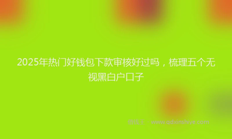 2025年热门好钱包下款审核好过吗，梳理五个无视黑白户口子