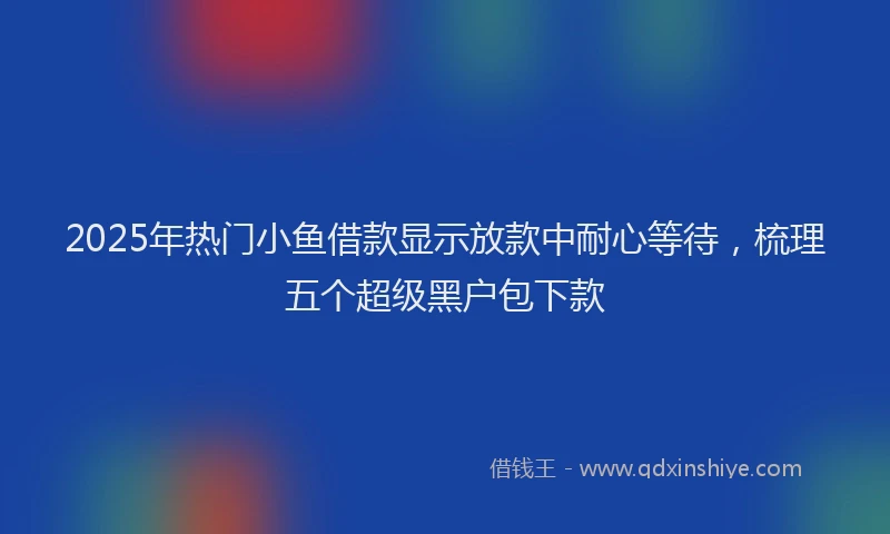 2025年热门小鱼借款显示放款中耐心等待，梳理五个超级黑户包下款