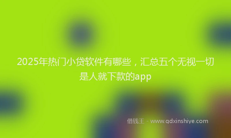 2025年热门小贷软件有哪些，汇总五个无视一切是人就下款的app