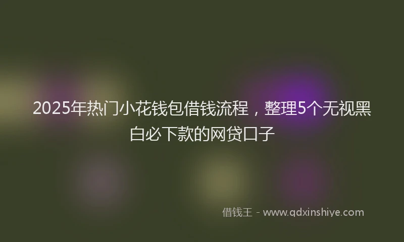 2025年热门小花钱包借钱流程，整理5个无视黑白必下款的网贷口子
