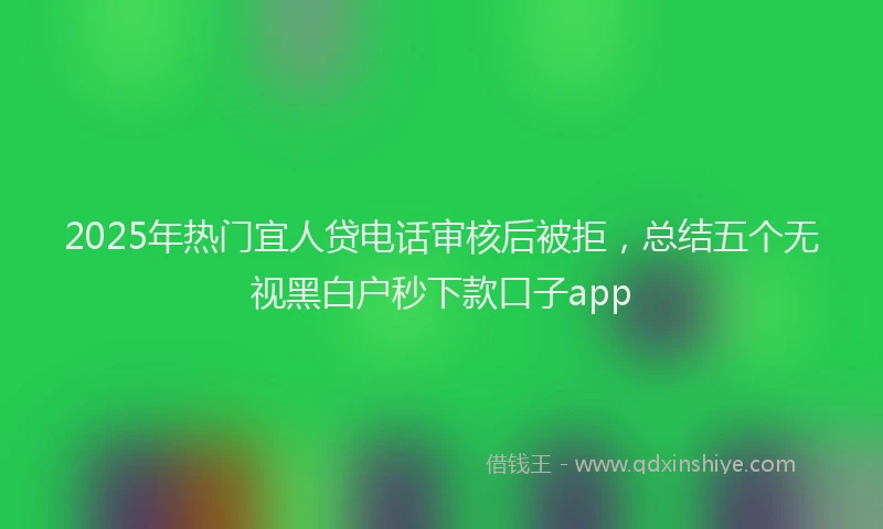 2025年热门宜人贷电话审核后被拒，总结五个无视黑白户秒下款口子app