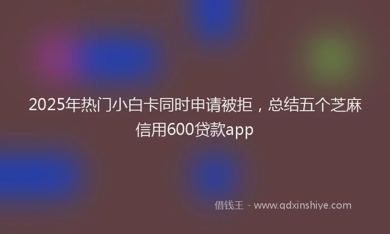 2025年热门小白卡同时申请被拒，总结五个芝麻信用600贷款app