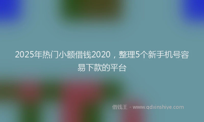2025年热门小额借钱2020，整理5个新手机号容易下款的平台