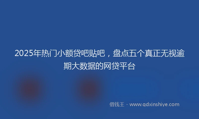 2025年热门小额贷吧贴吧，盘点五个真正无视逾期大数据的网贷平台