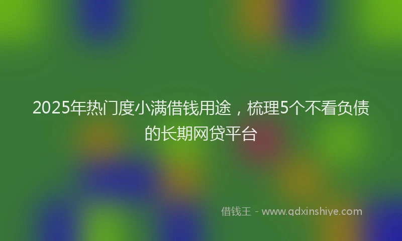 2025年热门度小满借钱用途，梳理5个不看负债的长期网贷平台