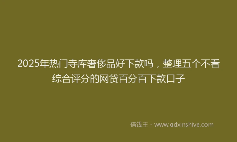 2025年热门寺库奢侈品好下款吗，整理五个不看综合评分的网贷百分百下款口子