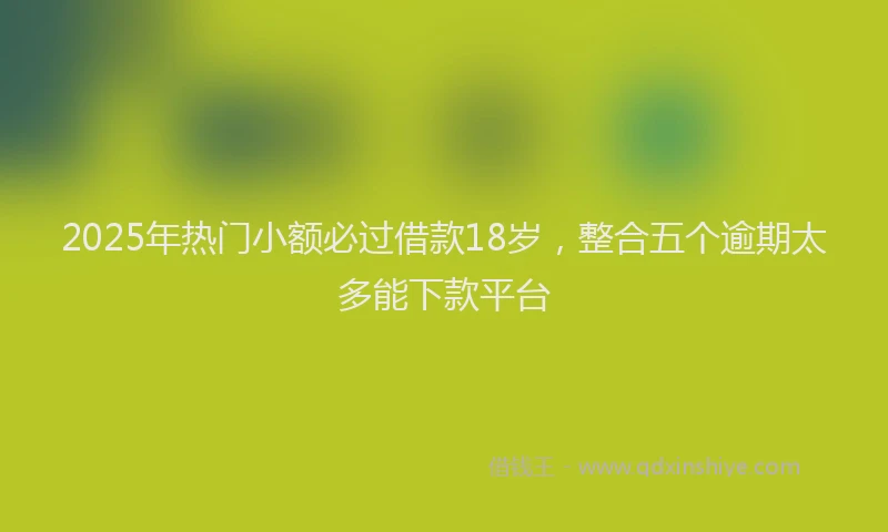 2025年热门小额必过借款18岁，整合五个逾期太多能下款平台