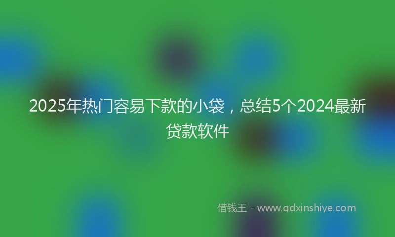 2025年热门容易下款的小袋，总结5个2024最新贷款软件