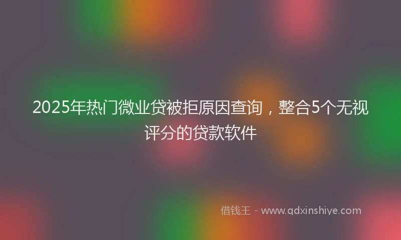 2025年热门微业贷被拒原因查询，整合5个无视评分的贷款软件