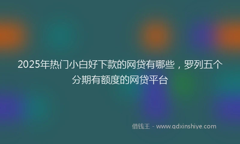2025年热门小白好下款的网贷有哪些，罗列五个分期有额度的网贷平台