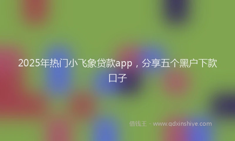 2025年热门小飞象贷款app，分享五个黑户下款口子