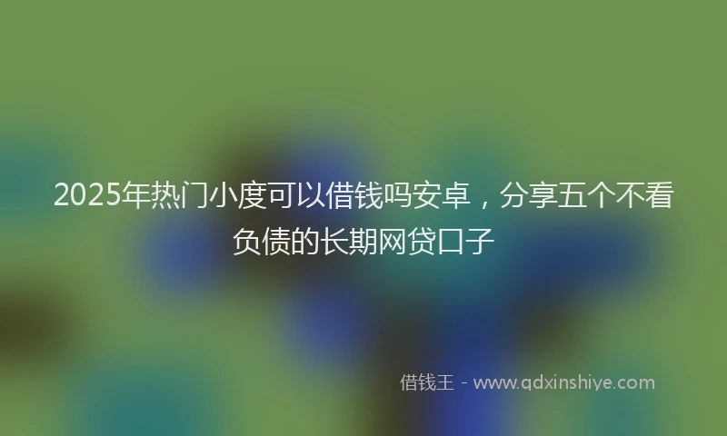 2025年热门小度可以借钱吗安卓，分享五个不看负债的长期网贷口子