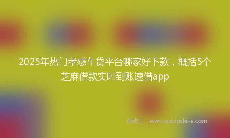 2025年热门孝感车贷平台哪家好下款，概括5个芝麻借款实时到账速借app