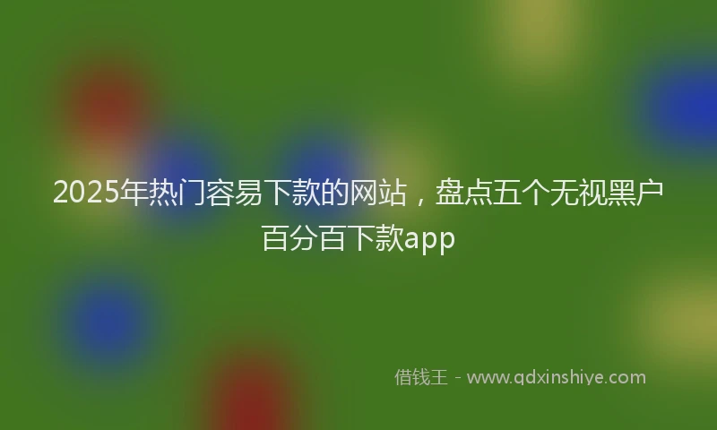 2025年热门容易下款的网站，盘点五个无视黑户百分百下款app