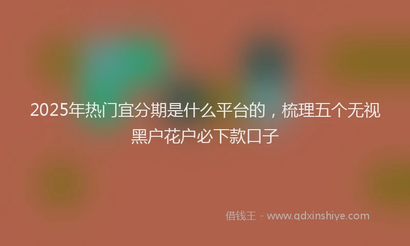 2025年热门宜分期是什么平台的，梳理五个无视黑户花户必下款口子
