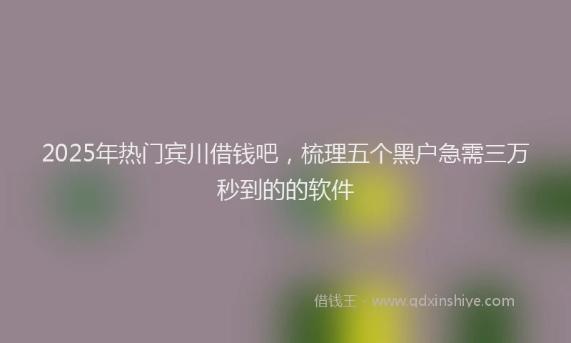 2025年热门宾川借钱吧，梳理五个黑户急需三万秒到的的软件