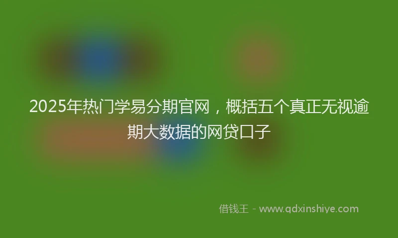 2025年热门学易分期官网，概括五个真正无视逾期大数据的网贷口子