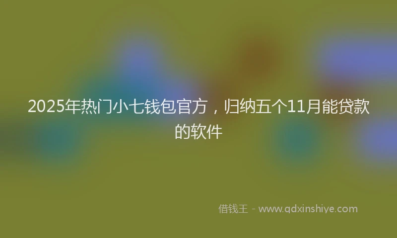 2025年热门小七钱包官方，归纳五个11月能贷款的软件