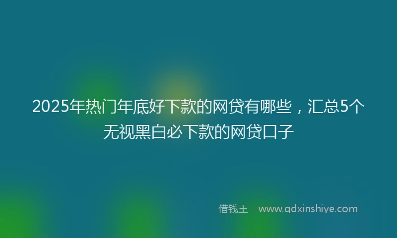 2025年热门年底好下款的网贷有哪些，汇总5个无视黑白必下款的网贷口子