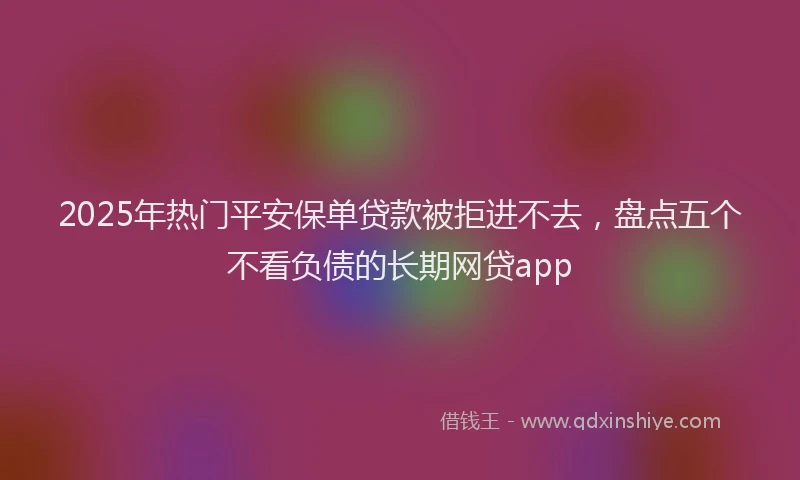2025年热门平安保单贷款被拒进不去，盘点五个不看负债的长期网贷app